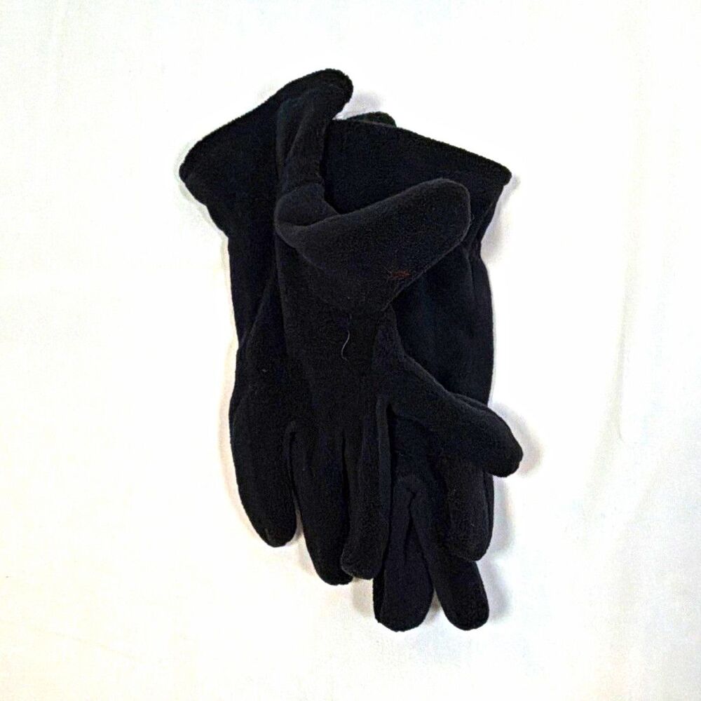 Women’s Black Polyester Solid Wrist Length Gloves One Size Casual Classic